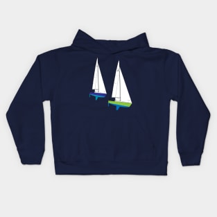 J/24 Sailboats Racing Kids Hoodie